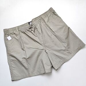 Basic Editions Men’s Khaki Drawstring Elastic Waist Shorts 4XL NWT Cotton
